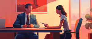 student replying to common admission interview question