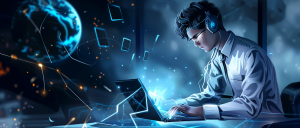 student preparing for university admission interview with AI