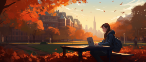 student writing a personal statement for postgraduate application
